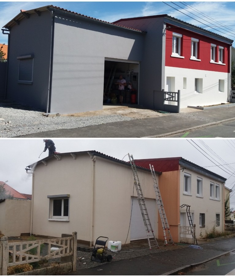 Peinture façade rénovée immeuble à Genève